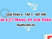 Bài 4.27 SGK Toán 8 tập 1 Kết nối tri thức